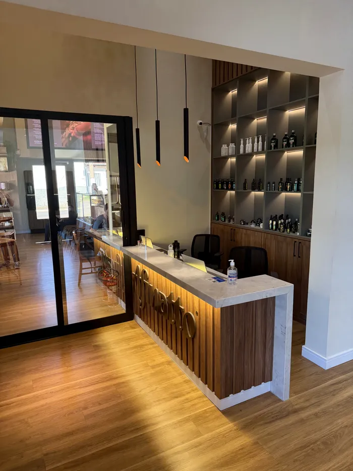 Recepção da Afinatto Barbearia em Tatuí